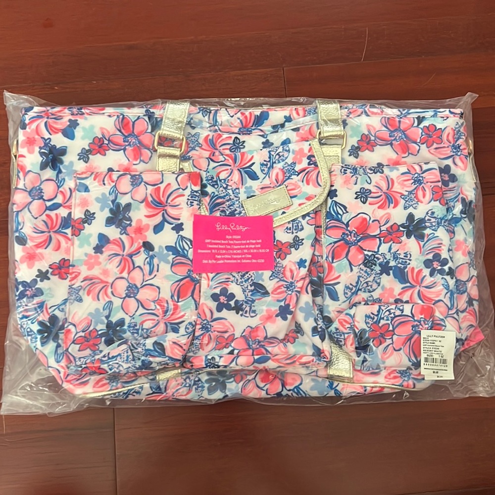 Lilly Pulitzer GWP insulated beach tote